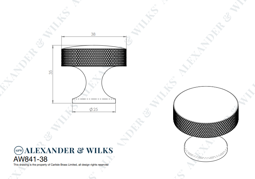 Berlin Knurled Cupboard Knob - Image 2