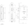 Architectural 72mm Din Sashlocks
