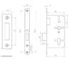 Architectural 72mm Din Deadlocks