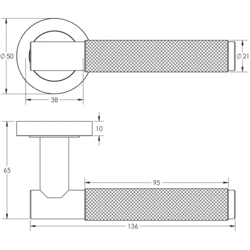 Bari Knurled Door Handles