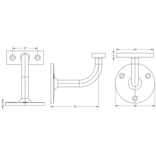Zinc Handrail Brackets