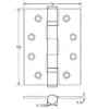 Grade 11 Steel Ball Bearing Hinges