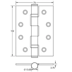 Grade 11 Steel Ball Bearing Hinges