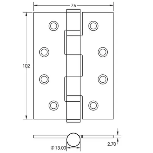 Grade 11 Steel Ball Bearing Hinges