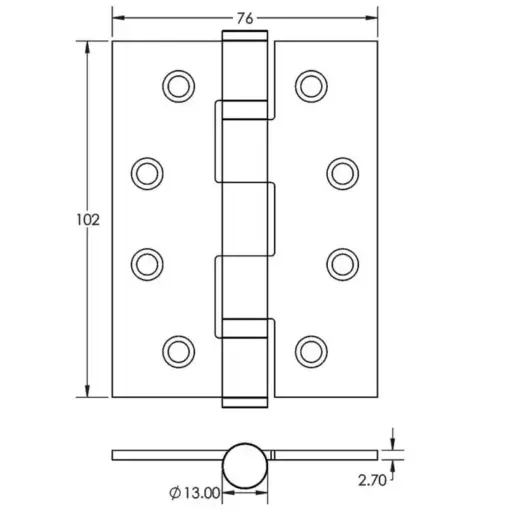 Grade 11 Steel Ball Bearing Hinges