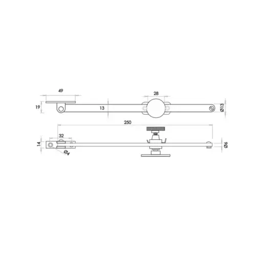 Sliding Screw Down Casement Stays