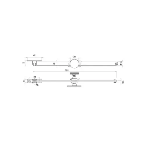 Sliding Screw Down Casement Stays