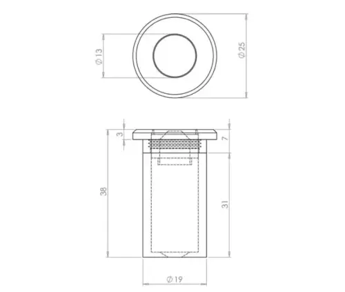 Brass Dust Proof Spring Floor Bolt Socket