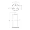 Nero Cylinder Wall Mounted Door Stop on Rose