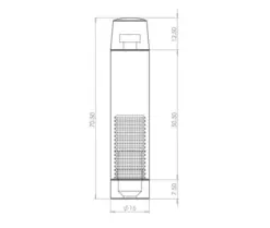 Cylinder Wall mounted Door Stop without Rose