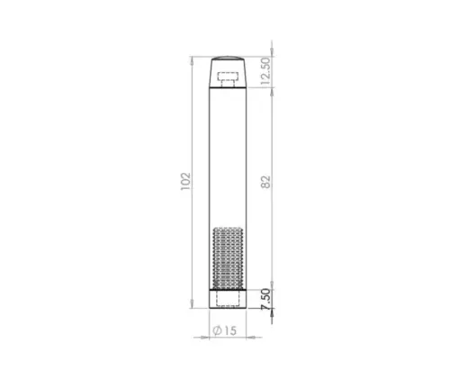 Cylinder Wall mounted Door Stop without Rose