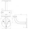 Solid Brass Handrail Brackets