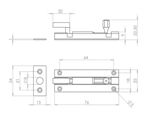 Brass Necked Barrel Bolts