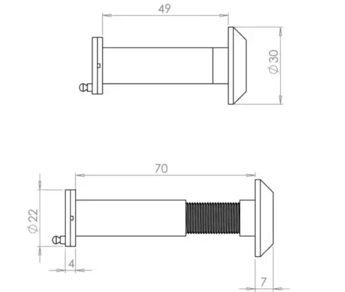 180 Degree Door Viewers to Fit 50-70mm Doors