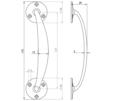 Bow Shape Pull Handles