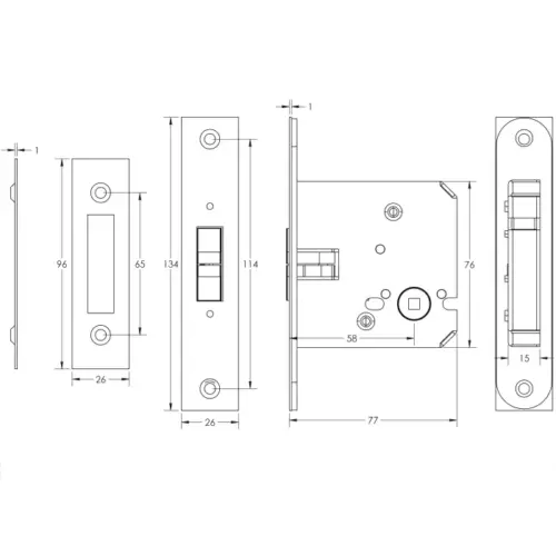 Sliding Door Bathroom Lock