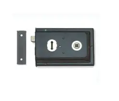 Frelan Hardware Reversible Rim Lock, Black