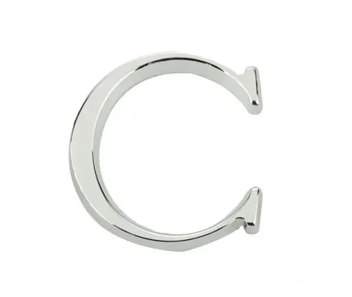 Frelan - JPC-C 50MM Pin Fix Letters Polished Chrome