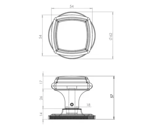 Piazza Mortice Door Knobs on Round Rose