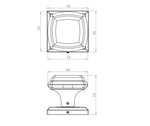 Piazza Mortice Door Knobs on Square Rose
