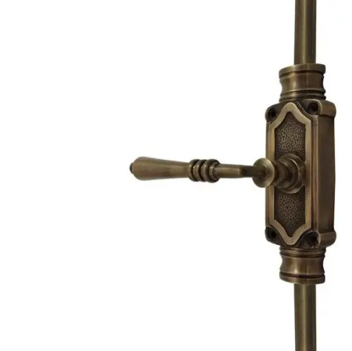 Antique Brass Lever Handle Door Brass Espagnolette Bolt