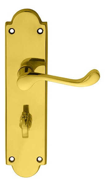 Victorian Scroll Lever on Shaped Backplate