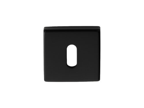 Manital Standard Profile Escutcheon On Square Rose, Black Finish (Sold In Singles)