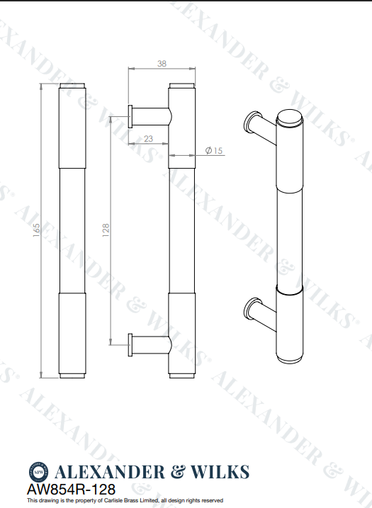 Washington Reeded End Cabinet Pull - Image 2