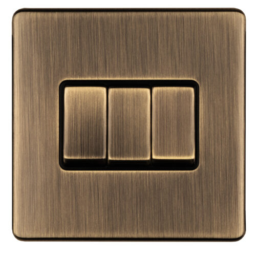 Concealed 3mm 3 Gang Switch