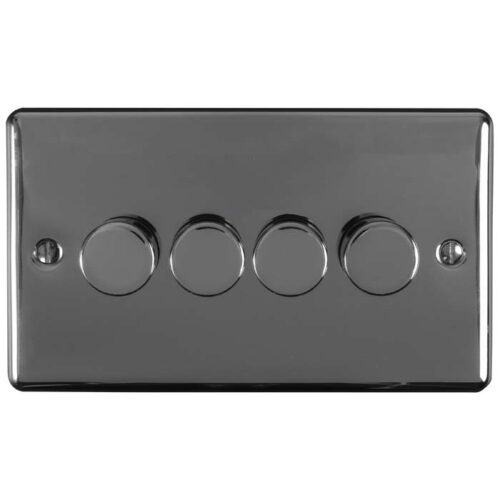Eurolite En4Dledbn 4 Gang 400W/Led 2Way Dimmer Switch Black Nickel Enhance Range