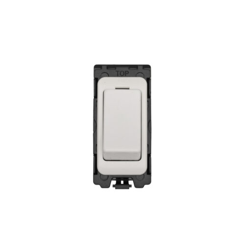 Grid & Modular 10 Amp 2 Way Switch - Matt White