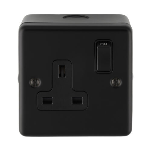 Metal Clad 1-2 Gang Switched DP Socket