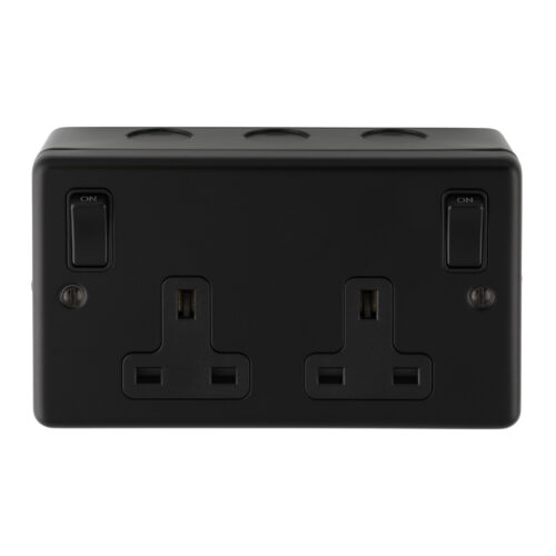 2 Gang 13Amp Switched Socket w/ Outboard