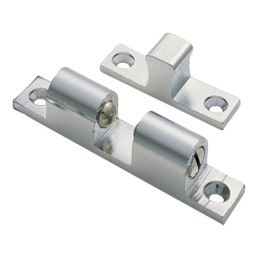 Double Ball Catch Satin Chrome